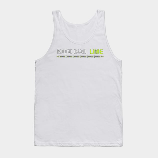 Monorail Lime Tank Top by Tomorrowland Arcade